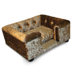 Scott's of London Sandringham Dog Chesterfield Truffle Crushed Velvet