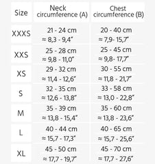 Candy harness size chart