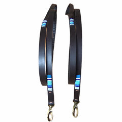 Luxury Partially Beaded Masai Dog Leads Blue
