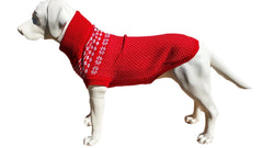 The Bailey Red Fairisle Dog Jumper
