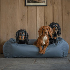 Waterproof Burnham Bolster Dog Bed - Storm