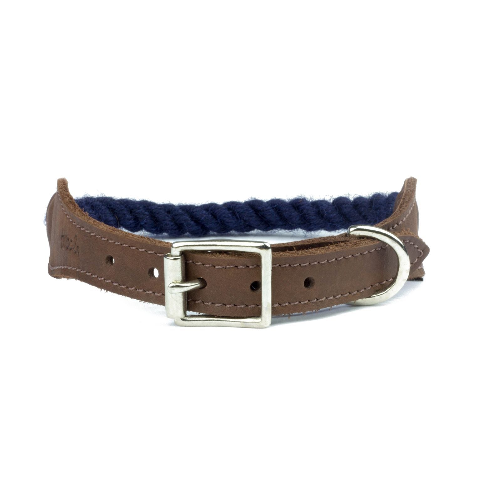 Navy Blue 100% British Wool Dog Collar