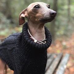 Wooldog Classic Dark Graphite Grey Hand-Knitted Dog Jumper