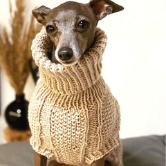 Wooldog Classic Milk Caramel Hand-Knitted Dog Jumper