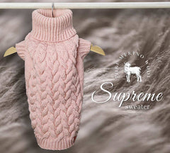 Wooldog Supreme 100% Merino Wool Pink Powder Dog Jumper