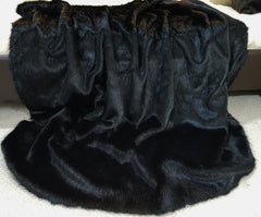 Luxury Faux Fur Pet Blanket Black Mink