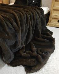 Luxury Faux Fur Pet Blanket Brown Softee