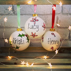 Personalised Christmas Baubles Holly | Gifts For Dog Lovers