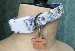 Liberty Wild Flower Dog Collar with Velvet Lining