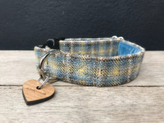 Harvest Donegal Tweed Velvet Lined Designer Dog Collar