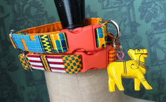 African Wax Print Dog Collars Nairobi | Handmade Dog Collars UK