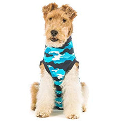 Suitical Recovery Shirt For Dogs Blue Camouflage 