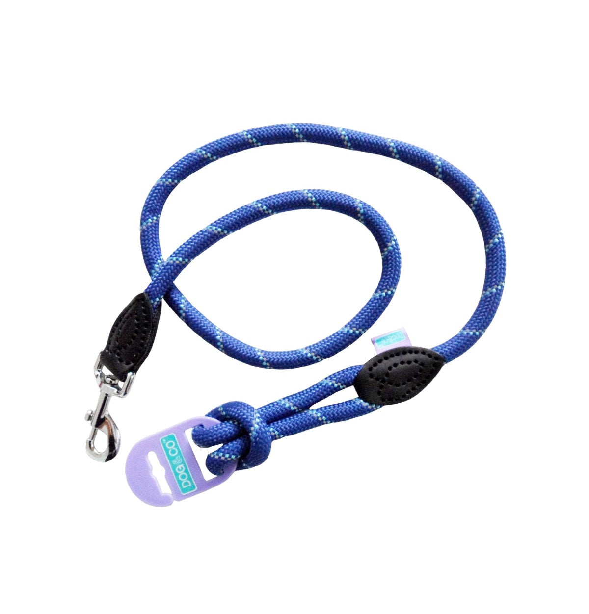 Dark Blue Reflective Mountain Trigger Rope Dog Lead by Hem And Boo