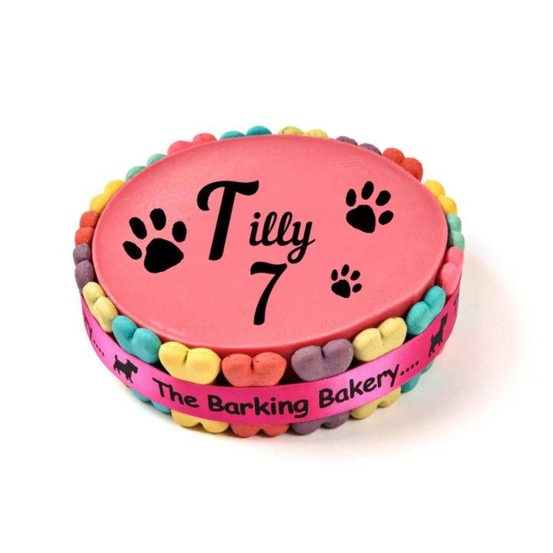 Barking Bakery Hand Written Pink Pawty Cake For Dogs