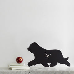 Black Bearded Collie Clock With Wagging Tail