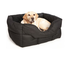 Black Country Heavy Duty Waterproof Rectangular Drop Front Dog Beds by P&L | Made in the UK