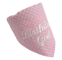 Pink Birthday Girl Dog Bandana