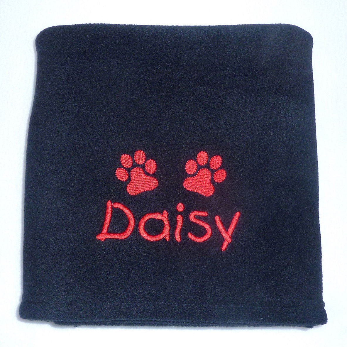 Personalised Fleece Pet Blanket Black