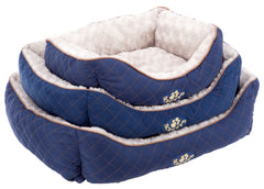 Scruffs Wilton Box Dog Bed Blue | Luxury Dog Beds