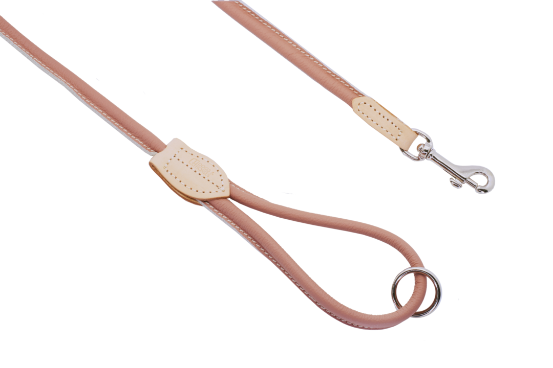 Dogs & Horses Soft Rolled Leather Leads Blush