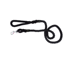 Black Cotton Mix Rope Trigger Dog Lead by Hem And Boo