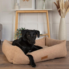 Boucle Box Dog Bed - Desert Brown | Scruffs