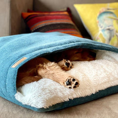 Bowl and Bone Bliss Dog Sleeping Bag Ocean