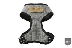 Bowl and Bone Candy Grey Dog Harness And Lead Set