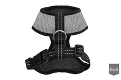 Bowl and Bone Candy Grey Dog Harness And Lead Set