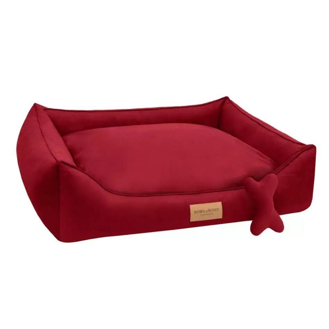 Bowl and Bone Classic Dog Bed Red