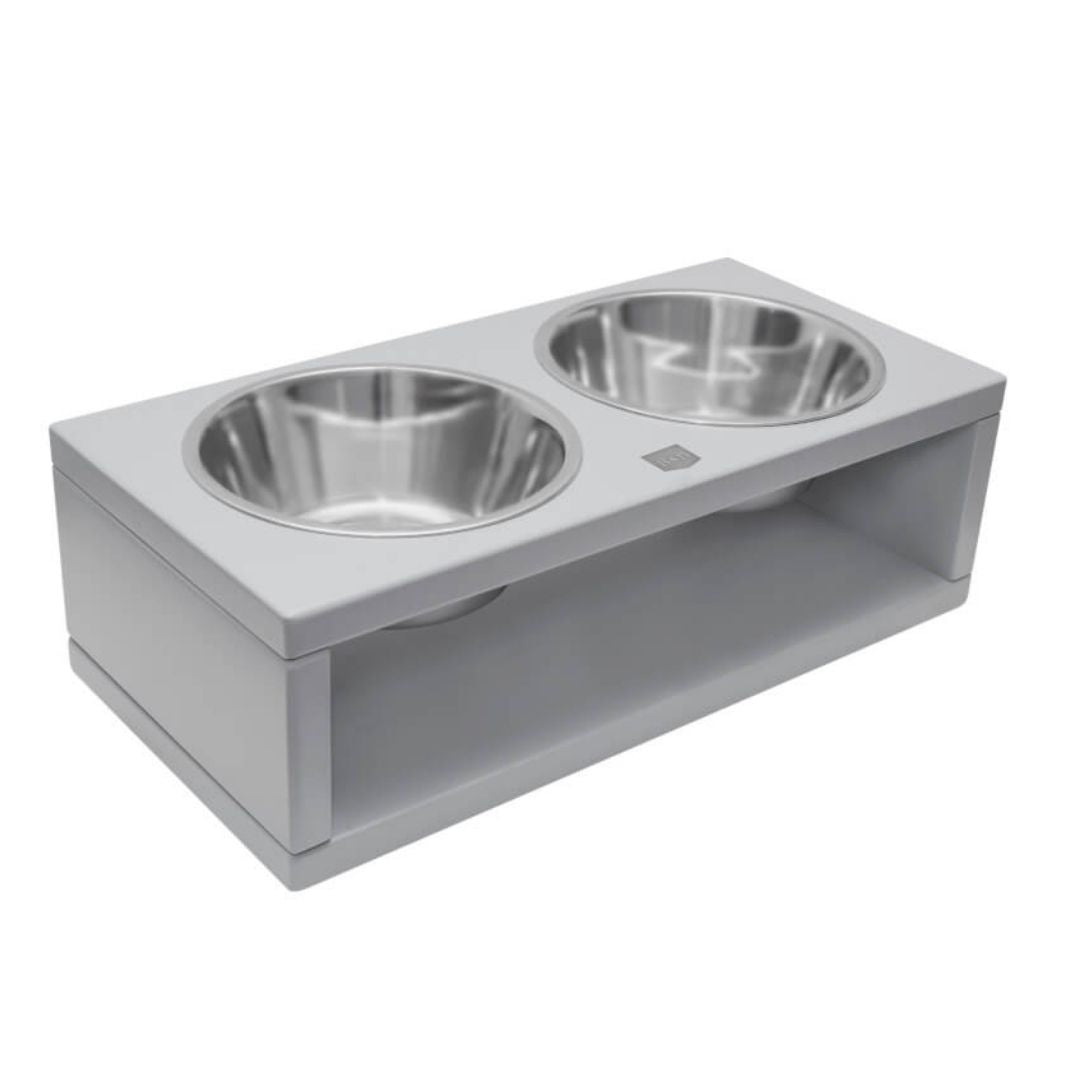 Bowl and Bone Grey Deli Dog Feeder