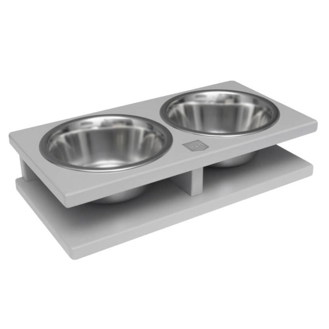 Bowl and Bone Grey Grande Dog Feeder