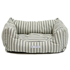 Luxury Flint Stripe Boxy Dog Bed by Mutts & Hounds