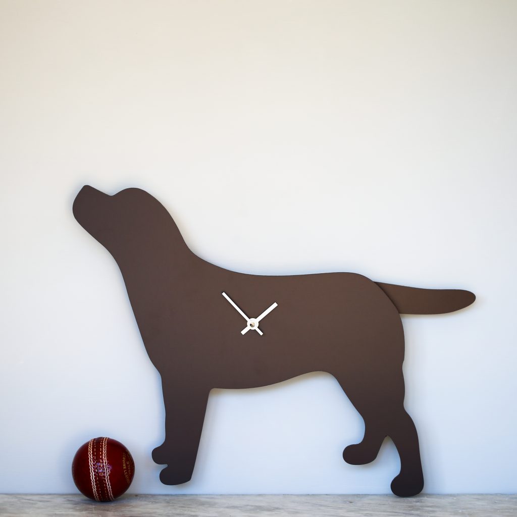 Chocolate Labrador Clock With Wagging Tail | The Labrador Company