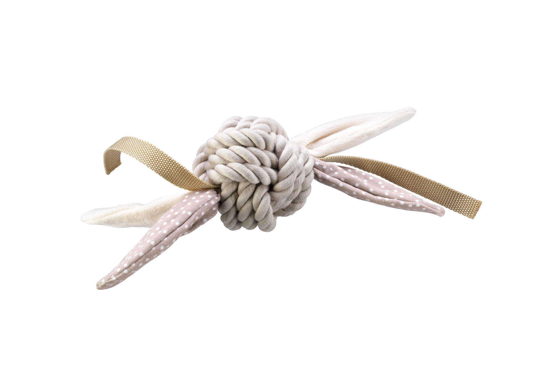 Brown Rope Ball With Tags Dog Toy by House of Paws 