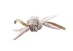 Brown Rope Ball With Tags Dog Toy by House of Paws 