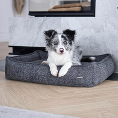 BUKLAA Anthracite Boucle Luxury Dog Bed by Labbvenn