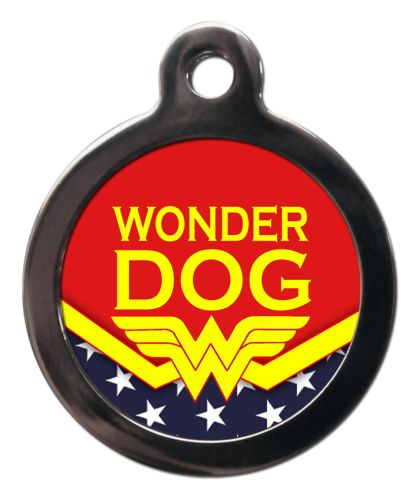 Wonder Dog Superhero Dog Tag