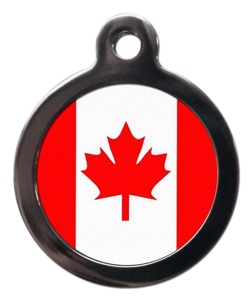 Canadian Flag Dog ID Tag