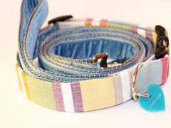 cassata water resistant designer dog collar and velvet lead set by scrufts