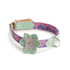 Hiro And Wolf Celestial Blue Reflective Flower Accessory for Dog Collars