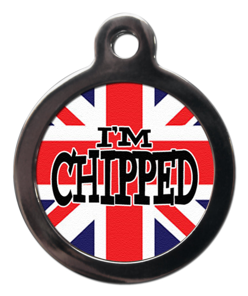 I'm Chipped Union Jack Dog Tag