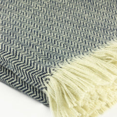 Charcoal & Ecru Herringbone Wool Rugleton | Twool