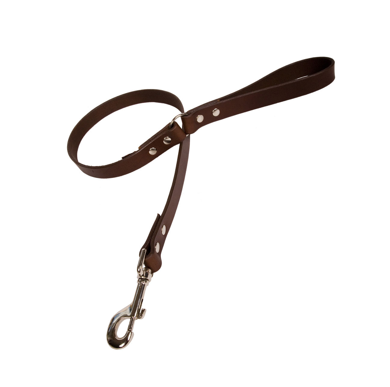 Chocolate Brown Leather Dog Leads