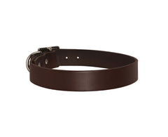 Chocolate Brown Leather Dog Collars