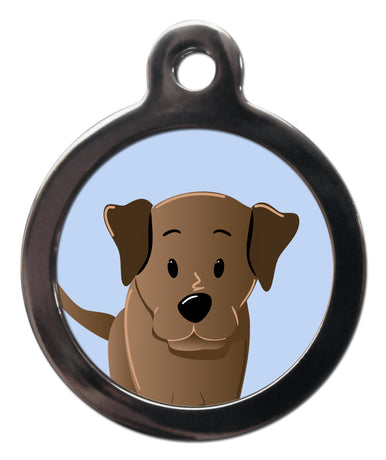 Chocolate Labrador Dog ID Tag