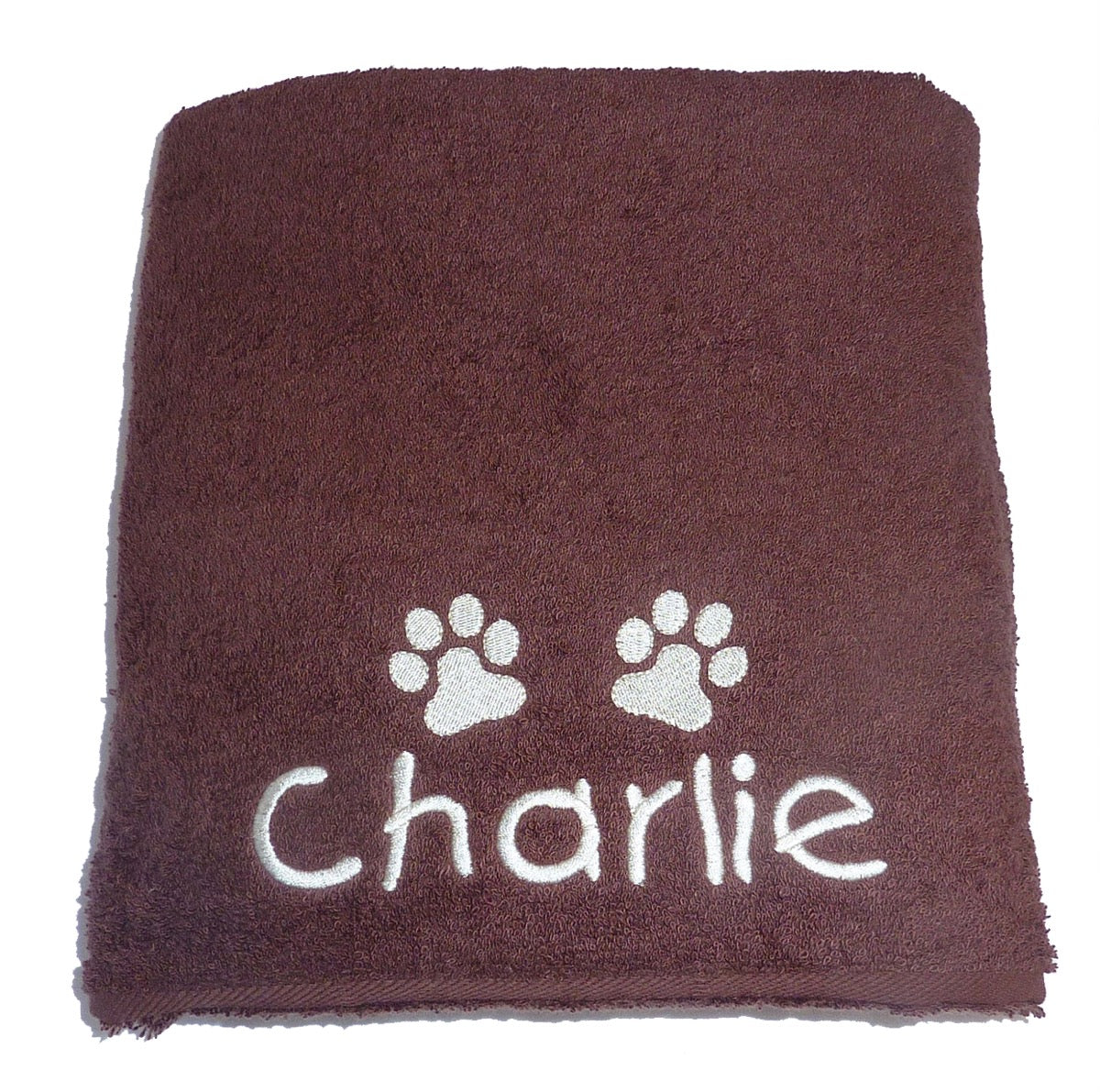Personalised Pet Towel Chocolate