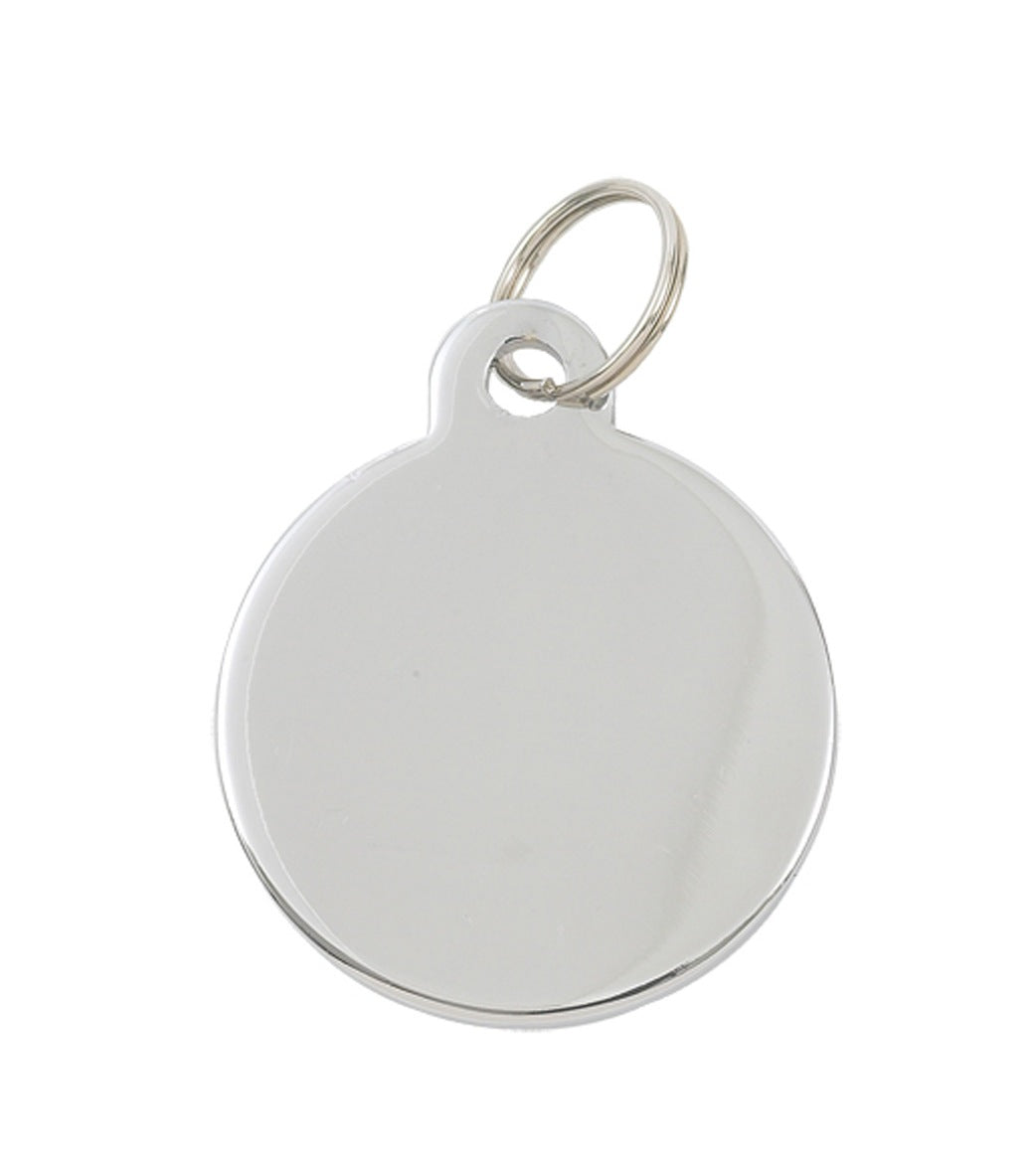 Chunky Chrome Hooped Designer Dog Tag