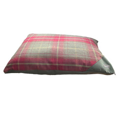 Country Green & Red Check Deep Duvet Dog Bed by Hem And Boo