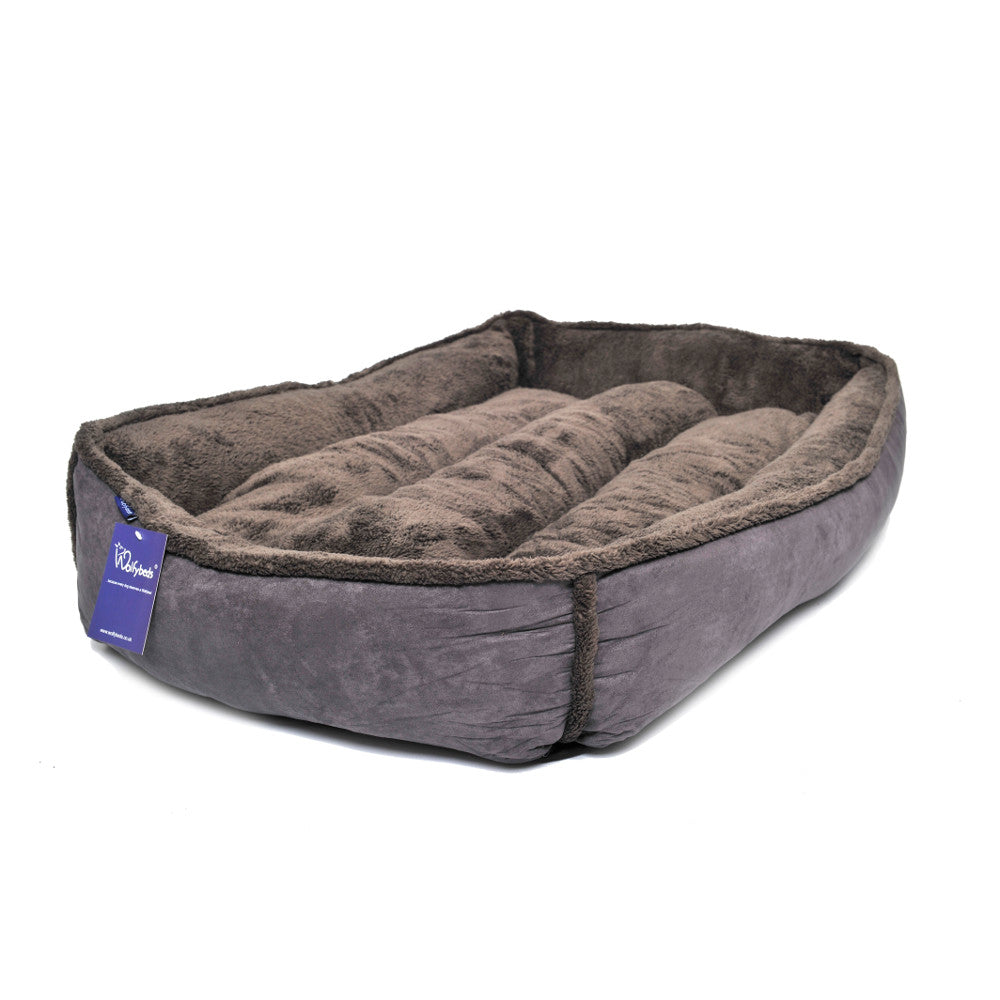 Slate Grey Fleece Cradle Dog Bed XXL | Giant Dog Beds